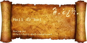 Heil Ábel névjegykártya