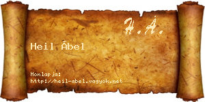 Heil Ábel névjegykártya